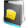 Documents Folder Black Icon 96x96 png